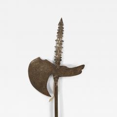 Moorish Style Etched Iron Halberd - 4522212