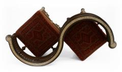 Moorish Walnut Carved Tete a tete - 2799403