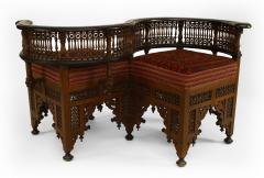 Moorish Walnut Carved Tete a tete - 2799404