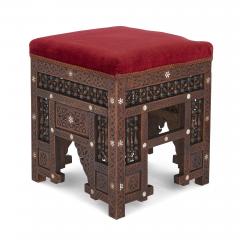 Moorish style mother of pearl inlaid hardwood three piece furniture set - 2282864