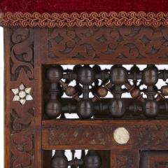 Moorish style mother of pearl inlaid hardwood three piece furniture set - 2282867
