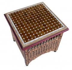 Moorish style polychromed square table with tile top - 2397065