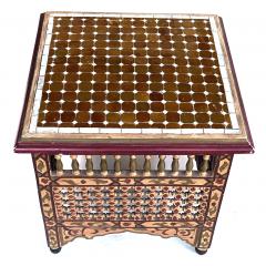 Moorish style polychromed square table with tile top - 2397066