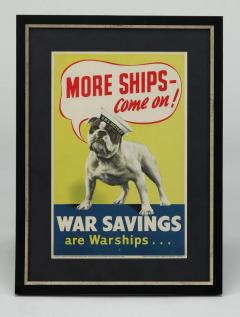 More Ships Come on War Savings are Warships Vintage WWII British Poster - 3949867