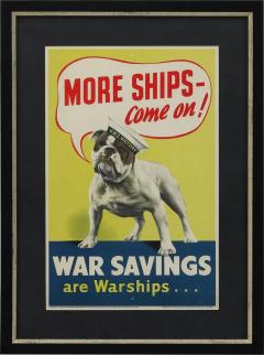 More Ships Come on War Savings are Warships Vintage WWII British Poster - 3952574