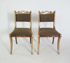 Morel Hughes Pair of English Regency Side Chairs attributed to Morel Hughes - 1955443