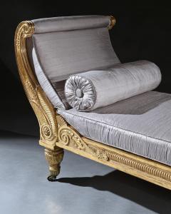 Morel Hughes The Badminton House Regency Giltwood and Silk Upholstered Daybed - 2882207