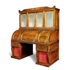 Morel and Seddon Rosewood Regency kneehole bureau cabinet attributed to Seddon and Morel - 2771084