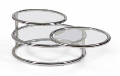 Morex Italian Space Age Convertible Articulating Chrome Coffee Tables - 2791779