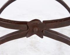 Morgan Colt Leather and Iron Curule Stool - 4563779