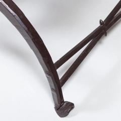 Morgan Colt PAIR OF WROUGHT IRON AND LEATHER CURULE STOOLS BY MORGAN COLT - 3268033