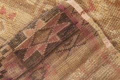 Moroccan Beige Brown Pink and Yellow Wool Rug Fragment Rug - 3582391