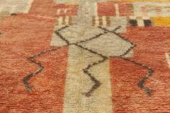 Moroccan Mocha Carmine Brown Gray Beige and Yellow Wool Rug - 2457032