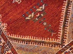 Moroccan Tribal Handwoven Wool Geometrical Diamond Design Red Rug or Carpet - 3613329