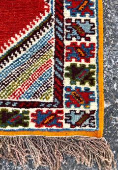 Moroccan Tribal Handwoven Wool Geometrical Diamond Design Red Rug or Carpet - 3613330