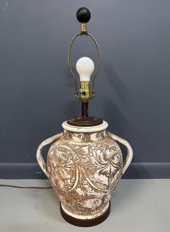 Morris Greenspan Morris Greenspan Ceramic Table Lamp with Ornamental Relief Detailing Mid Century - 4323307