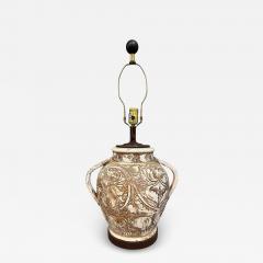 Morris Greenspan Morris Greenspan Ceramic Table Lamp with Ornamental Relief Detailing Mid Century - 4325666