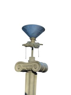 Morris Lapidus EXCEPTIONAL WHITE COMPOSITE IONIC COLUMN FLOOR LAMP - 4442141