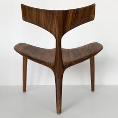 Morten Stenbaek Sculptural Walnut Whale Chair Morten Stenbaek - 1053684