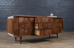 Mosaic Brutalist Modern Walnut Dresser by Tobago - 4243504