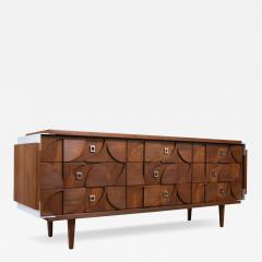 Mosaic Brutalist Modern Walnut Dresser by Tobago - 4243523