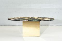 Mosaic Marble and Brass Dining Table 1970 - 2904880