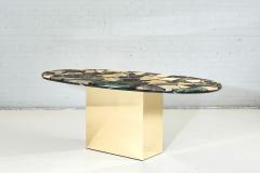 Mosaic Marble and Brass Dining Table 1970 - 2904882