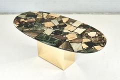 Mosaic Marble and Brass Dining Table 1970 - 2904883