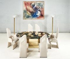 Mosaic Marble and Brass Dining Table 1970 - 2904884