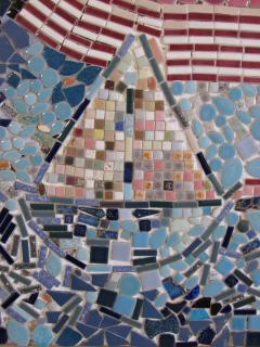 Mosaic Panel of The Bicentennial in New York Harbor 1978 4 by 8 feet - 1144543