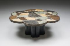 Mosaic Stone Flower Shaped Coffee Table 1950s - 2427360