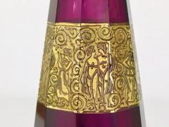 Moser Glassworks Ludwig Moser Art Deco Amethyst Crystal Glass Vase Karlsbad Czechoslovakia 1920 - 4057800