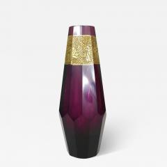 Moser Glassworks Ludwig Moser Art Deco Amethyst Crystal Glass Vase Karlsbad Czechoslovakia 1920 - 4061072