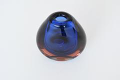 Moser Glassworks Vladimir Mika blue glass Unikat vase Atelier Ludwig Moser Czech 1969 - 4148825