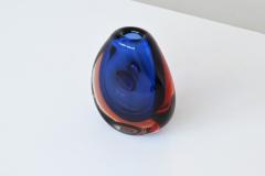Moser Glassworks Vladimir Mika blue glass Unikat vase Atelier Ludwig Moser Czech 1969 - 4148826