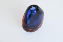 Moser Glassworks Vladimir Mika blue glass Unikat vase Atelier Ludwig Moser Czech 1969 - 4148827