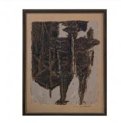 Moshe Tamir Signed and Numbered Framed Brutalist Print by Moshe Tamir - 2869130