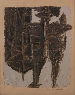 Moshe Tamir Signed and Numbered Framed Brutalist Print by Moshe Tamir - 2870322