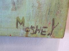 Moshe Y American Abstract Expressionist Mixed Media Panel Moshe Y - 4702984