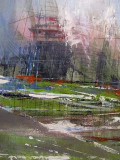 Moshe Y American Abstract Expressionist Mixed Media Panel Moshe Y - 4702988