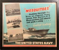 Mosquitoes Enlist Today Vintage WWII Navy Recruitment Poster 1941 - 3907999