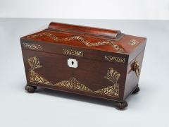 Mother of Pearl Inlaid William IV Tea Caddy - 4591827