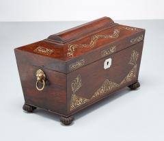 Mother of Pearl Inlaid William IV Tea Caddy - 4591828