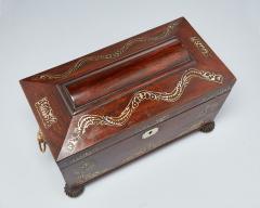 Mother of Pearl Inlaid William IV Tea Caddy - 4591829