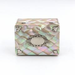 Mother of Pearl and Silver Whist Game Box English circa 1890 - 4153773