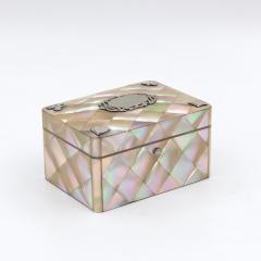 Mother of Pearl and Silver Whist Game Box English circa 1890 - 4153776