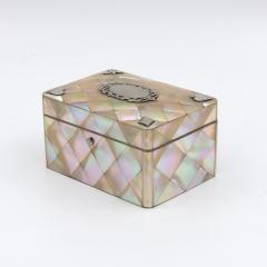 Mother of Pearl and Silver Whist Game Box English circa 1890 - 4153777