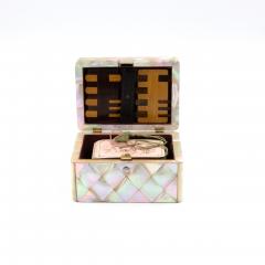 Mother of Pearl and Silver Whist Game Box English circa 1890 - 4153778