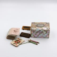 Mother of Pearl and Silver Whist Game Box English circa 1890 - 4153781