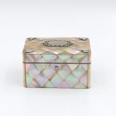 Mother of Pearl and Silver Whist Game Box English circa 1890 - 4153789